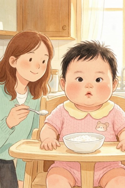 吃吃吃,第一口米粉 · 辅食初体验